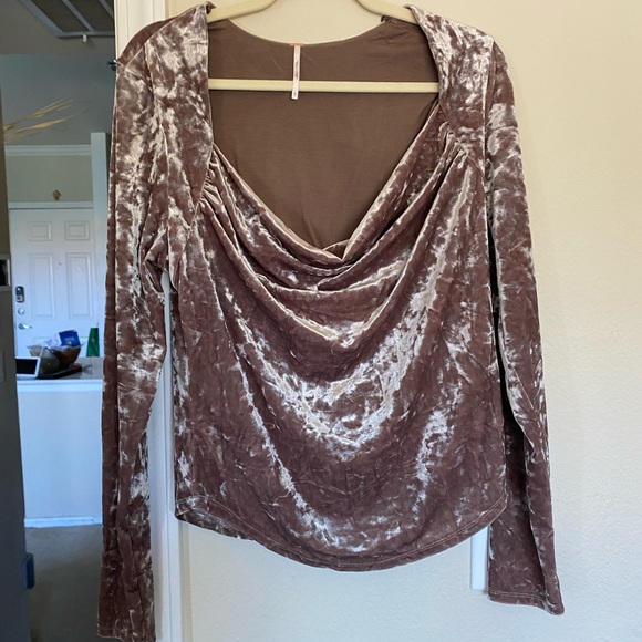 Free People Perfect Date velvet top - Picture 3 of 5